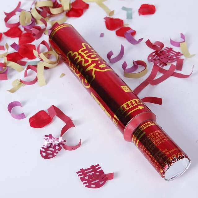 天猫触屏版-促销 婚礼用品 结婚礼宾花 玫瑰花瓣彩带礼炮 40cm华福婚庆礼花筒